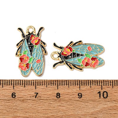 Alloy Enamel Pendants FIND-H051-01C-G-1
