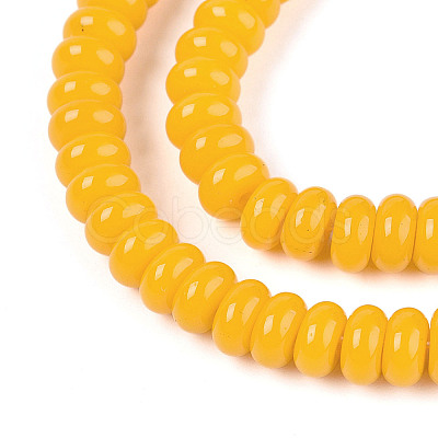 Opaque Solid Color Glass Beads Strands GLAA-ZX008-6mm-18K-1