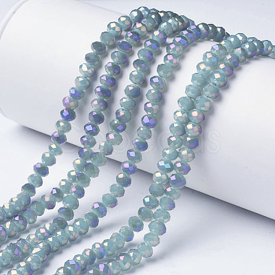 Electroplate Glass Beads Strands EGLA-A034-J4mm-G05-1