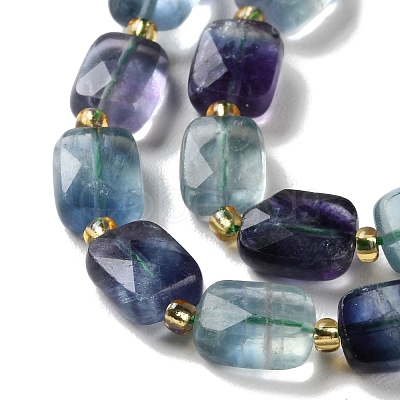 Natural Colorful Fluorite Beads Strands G-H061-A11-01-1