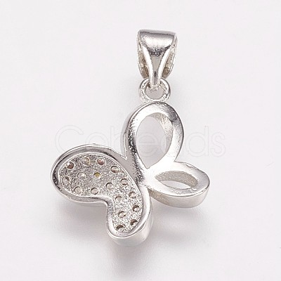 Brass Cubic Zirconia Pendants ZIRC-K070-22P-1