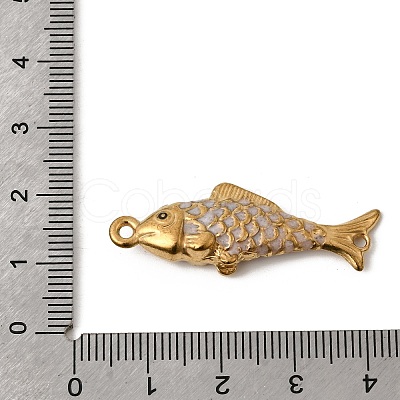 304 Stainless Steel Enamel Fish Connector Charms STAS-B128-55G-01-1