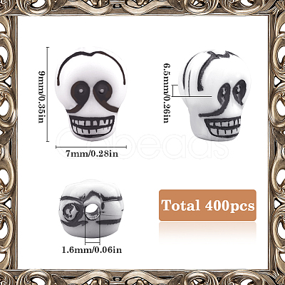 400Pcs Halloween Resin Beads FIND-SC0011-65-1