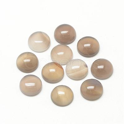 Natural Gray Agate Cabochons G-R416-6mm-15-1