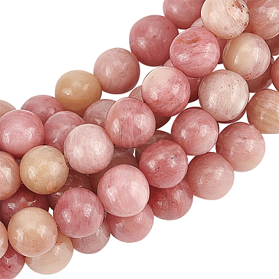 GOMAKERER 2 Strands Natural Rhodonite Beads Strands G-GO0001-11A-1