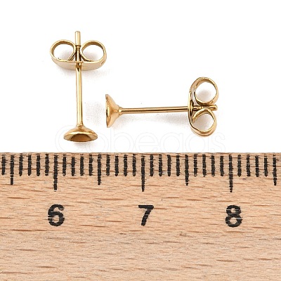 304 Stainless Steel Stud Earring Findings STAS-D389-03B-G-1