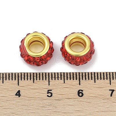 Alloy Rhinestone Clay Pave Beads ALRI-D300-04G-16-1