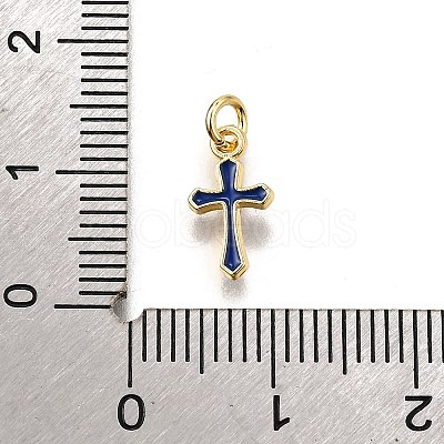 Brass Enamel Charms KK-C106-04G-06-1
