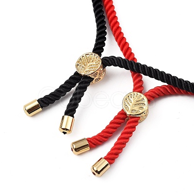 Adjustable Nylon Twisted Cord Slider Bracelets Sets BJEW-JB05322-1