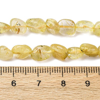 Natural Gold Rutilated Quartz Beads Strands G-K395-A09-01-1