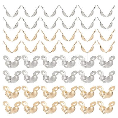 600Pcs 2 Colors 304 Stainless Steel Bead Tips STAS-SC0005-04-1