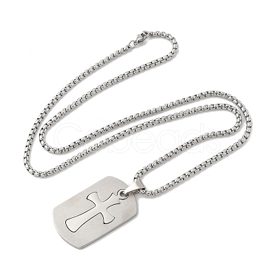 201 Stainless Steel Pendant Necklaces NJEW-D307-02P-B-1