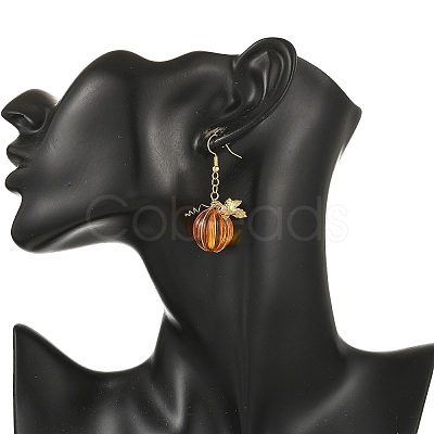 Transparent Acrylic 304 Stainless Steel Dangle Earrings EJEW-TA00828-1