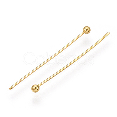 Brass Ball Head Pins KK-G331-10-0.6x25-1