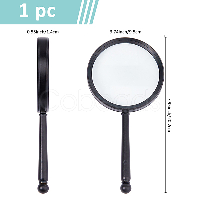 1Pc Aluminum Magnifying Glass AJEW-BC0009-13EB-1