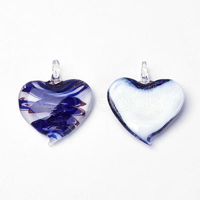 Handmade Lampwork Pendants LAMP-S093-B-1