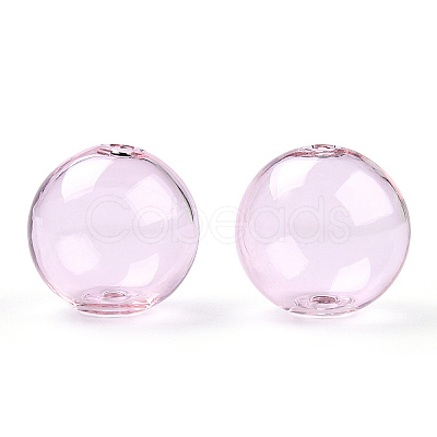 Transparent Blow High Borosilicate Glass Globe Beads GLAA-T003-09A-1