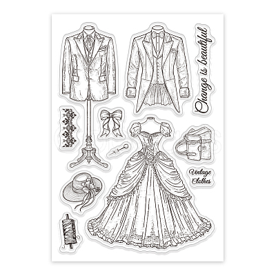Custom Summer Theme PVC Plastic Clear Stamps DIY-WH0631-0484-1
