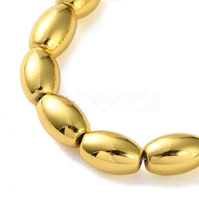 Electroplated Synthetic Magnetic Hematite Beads Strands G-Q1009-E02-8x12mm-1