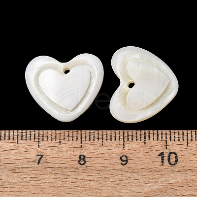 Natural Freshwater Shell Carved Pendants SHEL-K006-70B-1