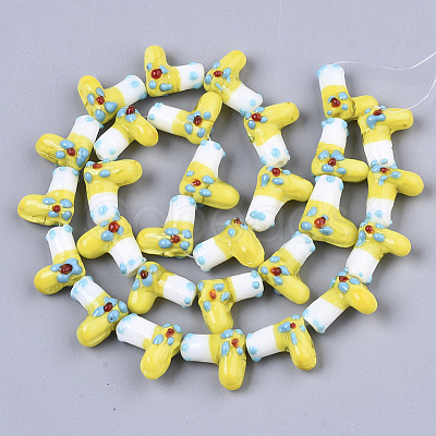 Handmade Lampwork Beads Strands LAMP-R142-04H-1