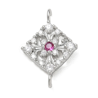 Brass Rhinestone Pendants RB-CBAA948-02P-1