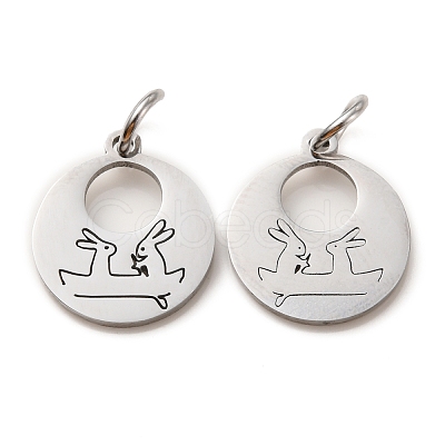 Non-Tarnish 304 Stainless Steel Charms STAS-D050-07P-07-1