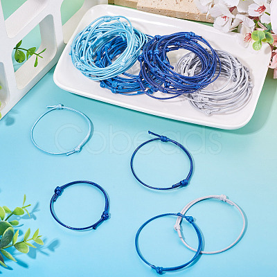 60Pcs 4 Colors Korean Waxed Polyester Cord Bracelet Making AJEW-CW0001-07-1