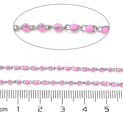 304 Stainless Steel Enamel Twisted Chains STAS-R100-40P-07-1