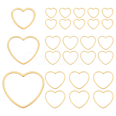 36Pcs 3 Styles 201 Stainless Steel Linking Rings STAS-ME0002-37-1