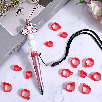 60Pcs 2 Style Silicone Pendant SIL-GF0001-42B-1