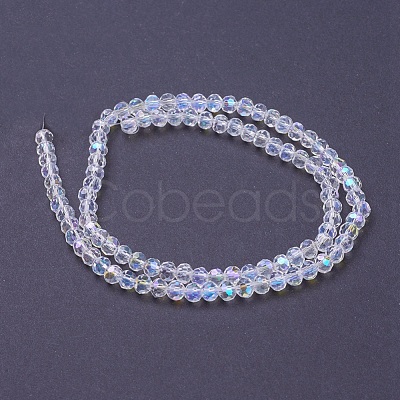 Electroplate Glass Beads Strands EGLA-J042-4mm-AB03-1