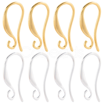 40Pcs 2 Colors Brass Earring Hooks KK-SC0006-52-1