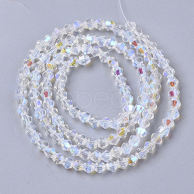 Electroplate Glass Beads Strands LS-EGLA-Q118-3mm-C17-1