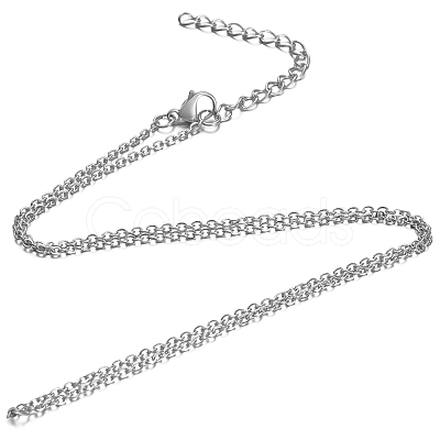 304 Stainless Steel Pendant Necklaces NJEW-H430-06P-1