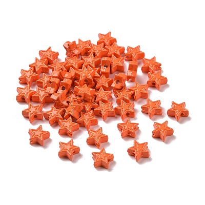 Spray Painted Alloy Beads PALLOY-K001-02I-1
