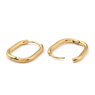 PVD Vacuum Plating 303 Stainless Steel Oval Hinged Hoop Earrings with 316 Stainless Steel Pins for Women EJEW-F285-31B-G-1