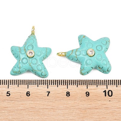 Dyed Synthetic Turquoise Pendants G-H353-01G-01-1