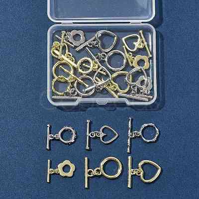 20Pcs 12 Styles Alloy Toggle Clasps FIND-FS0004-53-1