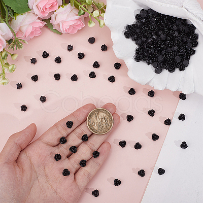 200Pcs Opaque Resin Cabochons CRES-ME0001-05-1