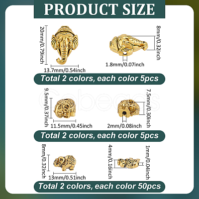 120Pcs Tibetan Style Alloy Beads FIND-PH0023-74-1