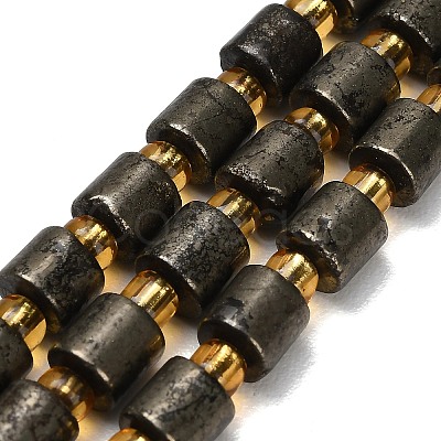 Natural Gold Pyrite/Golden Pyrite Beads Strands G-F833-K01-01-1