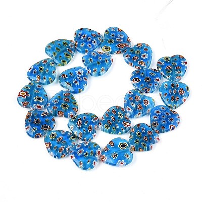 Handmade Millefiori Glass Beads Strands LAMP-T021-29C-1