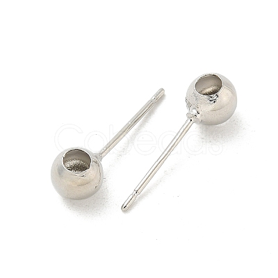 Brass Stud Earring Findings KK-G518-01P-1