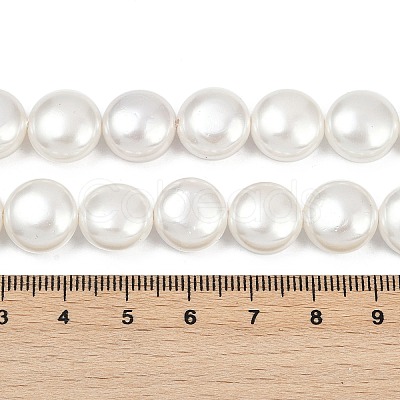 Electroplated Shell Pearl Beads Strands BSHE-G027-13B-1