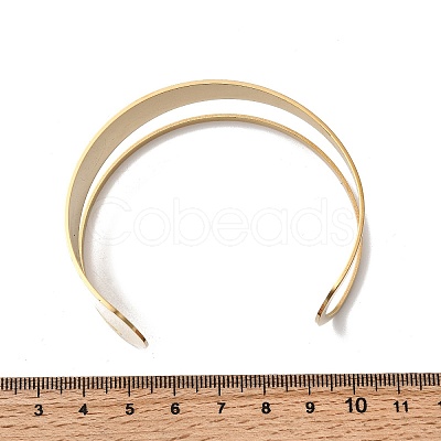 304 Stainless Steel Cuff Bangles BJEW-F521-01G-1