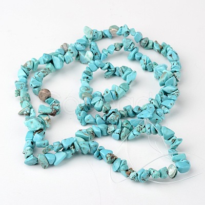 Dyed Natural White Jade Chip Beads X-G-R192-06-1