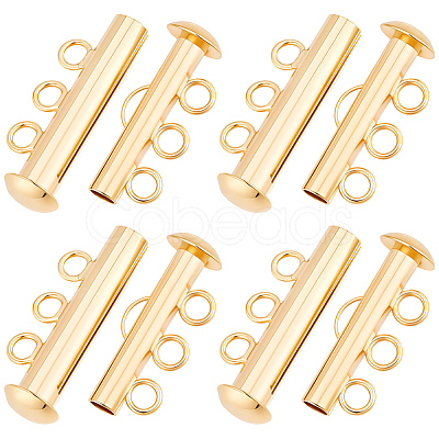6Pcs Brass Slide Lock Clasps KK-BBC0027-58B-1