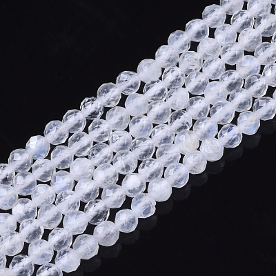 Natural Rainbow Moonstone Beads Strands G-R465-02B-1