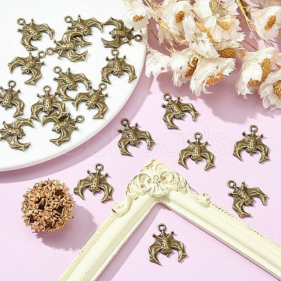 Tibetan Style Alloy Pendants TIBE-YW0001-02AB-1